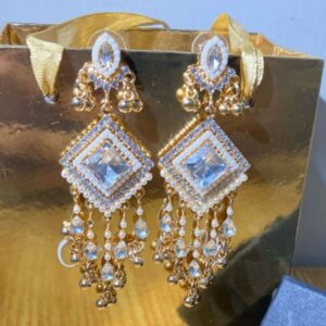Luxury White Crystal Tassel Earrings for Women