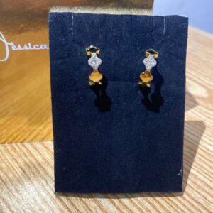 Minimalist Gold Crystal Stud Earrings
