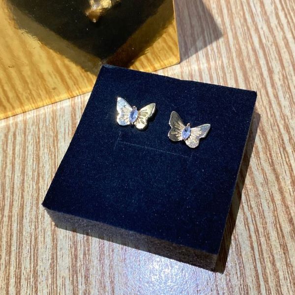 Minimal Gold Butterfly Stud Earrings