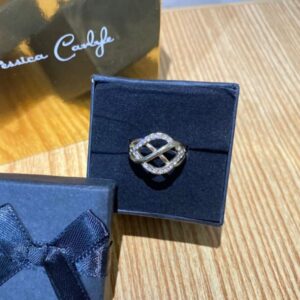 Elegant Infinity Crystal Accent Ring – Silver Tone
